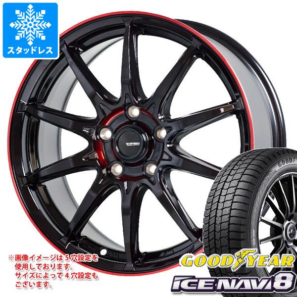 【タイヤ交換対象】クロストレック GU系用 スタッドレス グッドイヤー アイスナビ8 225/55R18 98Q ジースピード P-05R タイヤホイール4本セット