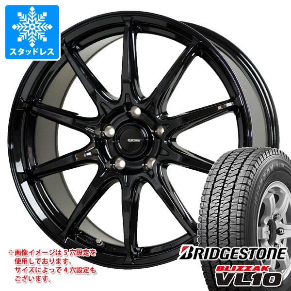【タイヤ交換対象】スタッドレスタイヤ ブリヂストン ブリザック VL10 145/80R12 80/78N (145R12 6PR相当) ＆ ジースピード G-05 3.5-12 タイヤホイール4本セット145/80-12 BRIDGESTONE BLIZZAK VL10