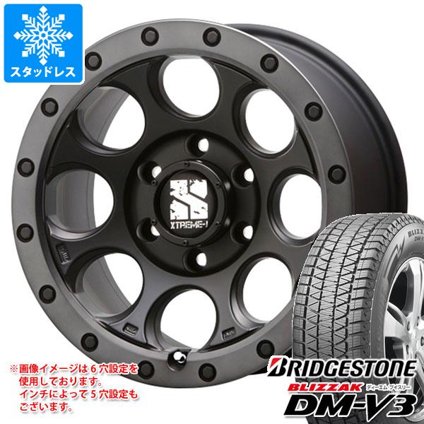 【タイヤ交換対象】デリカD:5用 スタッドレス ブリヂストン ブリザック DM-V3 225/60R18 100Q MLJ エクストリームJ XJ03 タイヤホイール4本セット