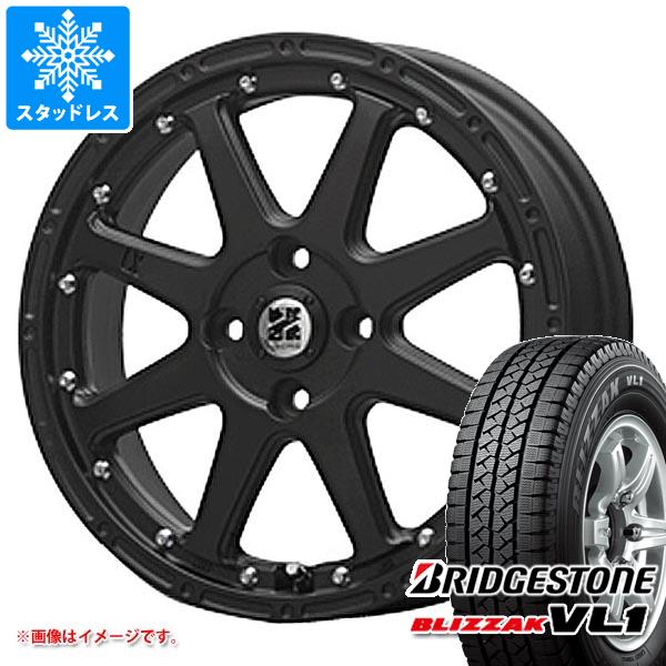 【タイヤ交換対象】ハイゼットカーゴ S320系用 スタッドレス ブリヂストン ブリザック VL1 155R12 8PR (155/80R12 88/87N相当) MLJ エクストリームJ タイヤホイール4本セット