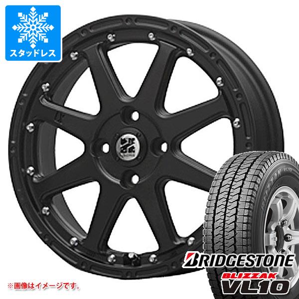 【タイヤ交換対象】ハイゼットトラック S500系用 スタッドレス ブリヂストン ブリザック VL10 145/80R12 80/78N (145R12 6PR相当) MLJ エクストリームJ タイヤホイール4本セット