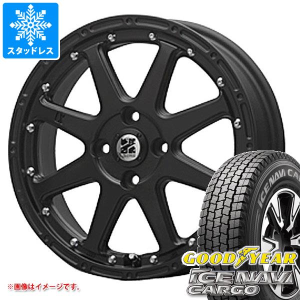【タイヤ交換対象】スタッドレスタイヤ グッドイヤー アイスナビカーゴ 145/80R12 80/78N (145R12 6PR相当) ＆ MLJ エクストリームJ 4.0-12 タイヤホイール4本セット145/80-12 GOODYEAR ICE NAVI CARGO