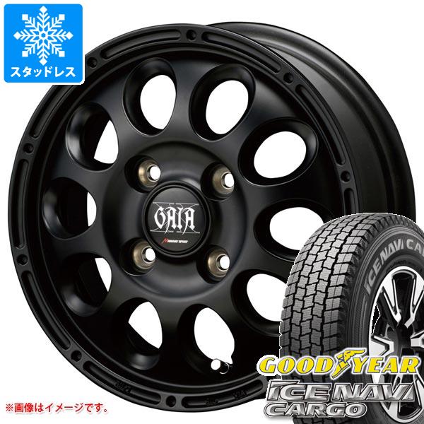 【タイヤ交換対象】エブリイバン DA17V用 スタッドレス グッドイヤー アイスナビカーゴ 145/80R12 80/78N (145R12 6PR相当) ガイア クロス タイヤホイール4本セット