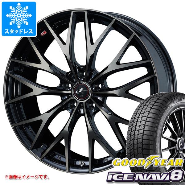 【タイヤ交換対象】クロストレック GU系用 スタッドレス グッドイヤー アイスナビ8 225/55R18 98Q レオニス MX タイヤホイール4本セット