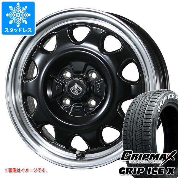 【タイヤ交換対象】ハイゼットトラック S500系用 スタッドレス グリップマックス グリップアイスエックス 165/65R14 79Q ホワイトレター ランドフット SWZ タイヤホイール4本セット