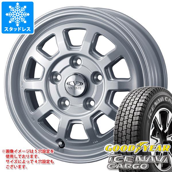 【タイヤ交換対象】タウンエース バン 400系後期用 スタッドレス グッドイヤー アイスナビカーゴ 165/80R14 97/95N (165R14 8PR相当) ヴィセンテ06TG タイヤホイール4本セット