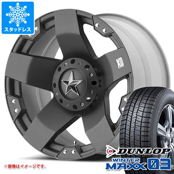 【タイヤ交換対象】RAV4 50系用 スタッドレス ダンロップ ウインターマックス03 WM03 225/65R17 102Q KMC XD775 ロックスター タイヤホイール4本セット