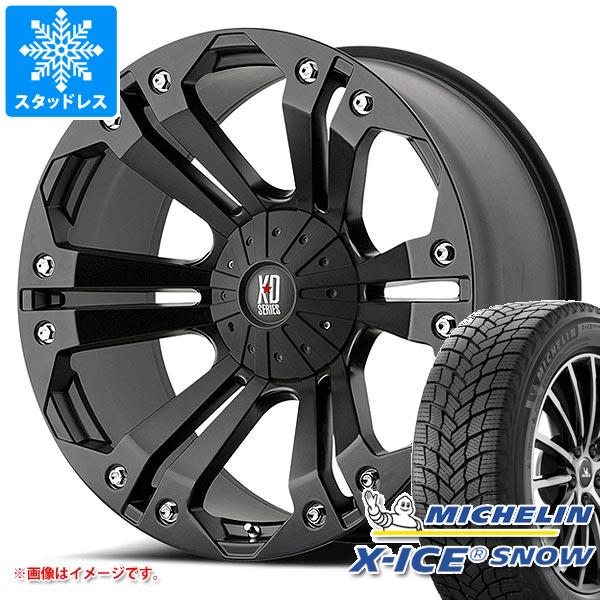 【タイヤ交換対象】ハイラックス 120系用 スタッドレス ミシュラン エックスアイススノー SUV 265/60R18 110T KMC XD778 モンスター タイヤホイール4本セット