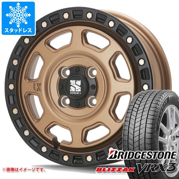 【タイヤ交換対象】スタッドレスタイヤ ブリヂストン ブリザック VRX3 145/80R12 74Q ＆ MLJ エクストリームJ XJ07 4.0-12 タイヤホイール4本セット145/80-12 BRIDGESTONE BLIZZAK VRX3