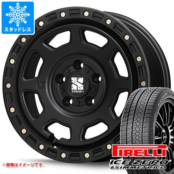 【タイヤ交換対象】スタッドレスタイヤ ピレリ アイスゼロアシンメトリコ 235/65R17 108H XL ＆ MLJ エクストリームJ XJ07 8.0-17 タイヤホイール4本セット235/65-17 PIRELLI ICE ZERO ASIMMETRICO