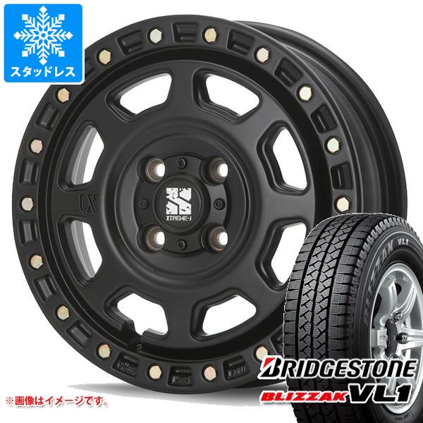 【タイヤ交換対象】スタッドレスタイヤ ブリヂストン ブリザック VL1 145R12 8PR (145/80R12 86/84N相当) ＆ MLJ エクストリームJ XJ07 4.0-12 タイヤホイール4本セット145-12 BRIDGESTONE BLIZZAK VL1