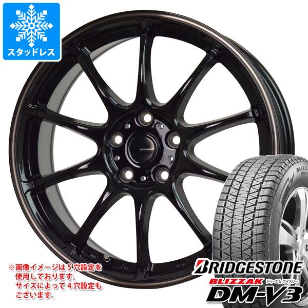 【タイヤ交換対象】2025年製 スタッドレスタイヤ ブリヂストン ブリザック DM-V3 225/60R18 100Q ＆ ジースピード P-07 7.5-18 タイヤホイール4本セット225/60-18 BRIDGESTONE BLIZZAK DM-V3