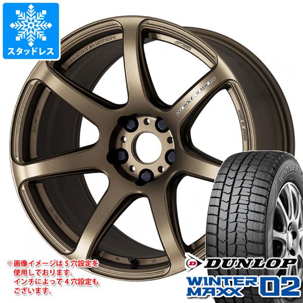 【タイヤ交換対象】クロストレック GU系用 スタッドレス ダンロップ ウインターマックス02 WM02 225/60R17 99Q ワーク エモーション T7R タイヤホイール4本セット