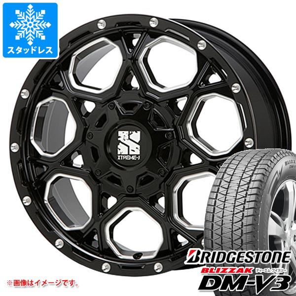 【タイヤ交換対象】ジープ コンパス ABA-M624用 スタッドレス ブリヂストン ブリザック DM-V3 225/60R17 99Q MLJ エクストリームJ XJ06 タイヤホイール4本セット