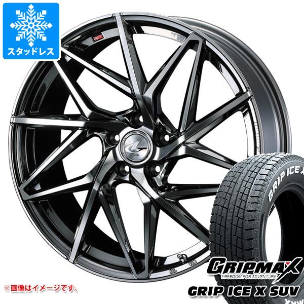 スタッドレスタイヤ グリップマックス グリップアイスエックス SUV 235/55R18 104H XL ホワイトレター ＆ レオニス IT 8.0-18 タイヤホイール4本セット235/55-18 GRIP MAX GRIP ICE X SUV WL