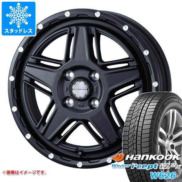【タイヤ交換対象】ハスラー用 2025年製 スタッドレス ハンコック ウィンターアイセプト IZ2エース W626 165/70R14 81T マッドヴァンス07 タイヤホイール4本セット