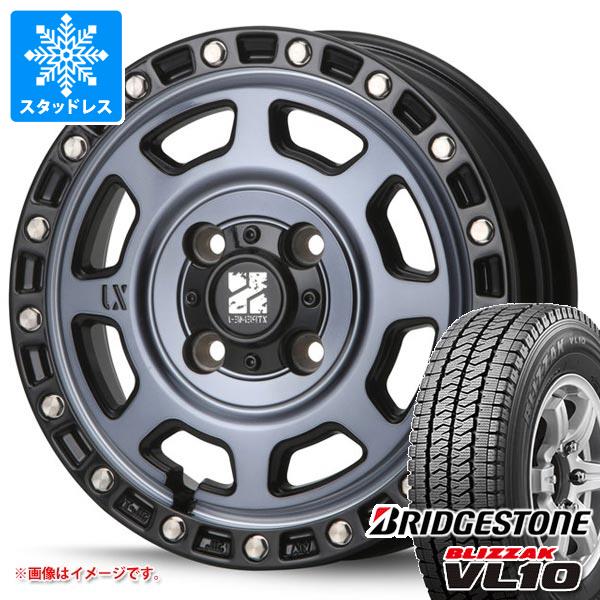 【タイヤ交換対象】ハイゼットトラック S500系用 スタッドレス ブリヂストン ブリザック VL10 145/80R12 80/78N (145R12 6PR相当) MLJ エクストリームJ XJ07 タイヤホイール4本セット