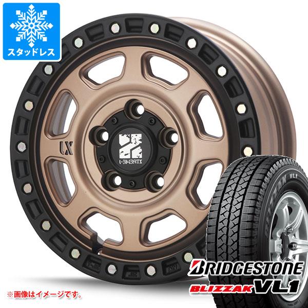 【タイヤ交換対象】タウンエース バン 400系後期用 スタッドレス ブリヂストン ブリザック VL1 165R14 8PR (165/80R14 97/95N相当) MLJ エクストリームJ XJ07 タイヤホイール4本セット