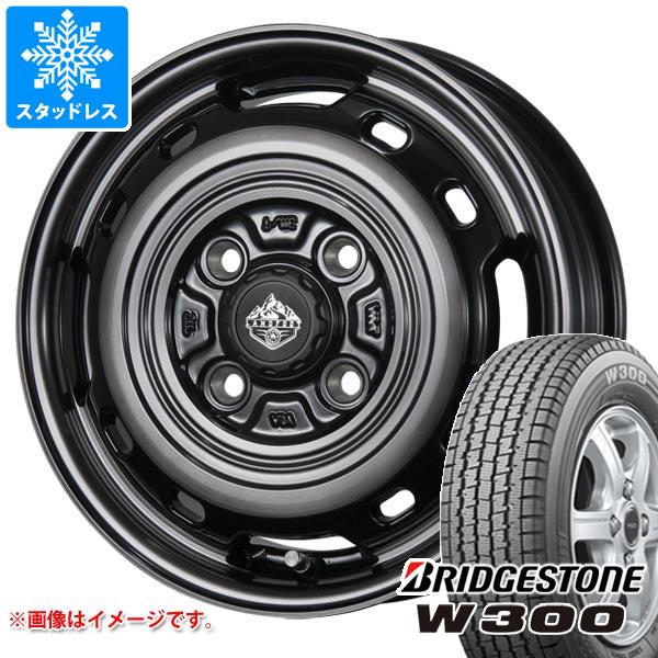【タイヤ交換対象】キャリイ DA16T用 2025年製 スタッドレス ブリヂストン W300 145/80R12 80/78N (145R12 6PR相当) ランドフット XFG タイヤホイール4本セット
