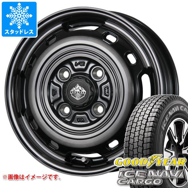 【タイヤ交換対象】キャリイ DA16T用 スタッドレス グッドイヤー アイスナビカーゴ 145/80R12 80/78N (145R12 6PR相当) ランドフット XFG タイヤホイール4本セット