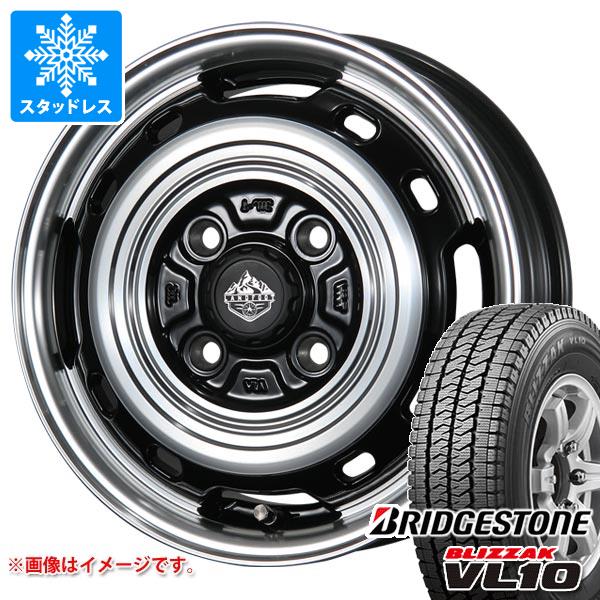 【タイヤ交換対象】キャリイ DA16T用 スタッドレス ブリヂストン ブリザック VL10 145/80R12 80/78N (145R12 6PR相当) ランドフット XFG タイヤホイール4本セット