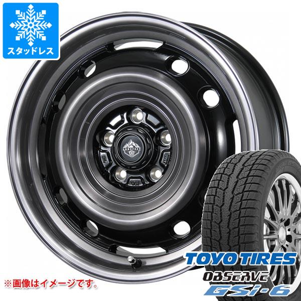 【タイヤ交換対象】2025年製 スタッドレスタイヤ トーヨー オブザーブ GSi-6 225/65R17 102Q ＆ ランドフット XFG 7.0-17 タイヤホイール4本セット225/65-17 TOYO OBSERVE GSi-6
