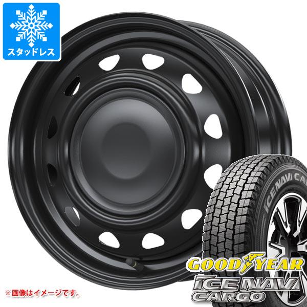 【タイヤ交換対象】スタッドレスタイヤ グッドイヤー アイスナビカーゴ 145/80R12 80/78N (145R12 6PR相当) ＆ ネオキャロ 3.5-12 タイヤホイール4本セット145/80-12 GOODYEAR ICE NAVI CARGO
