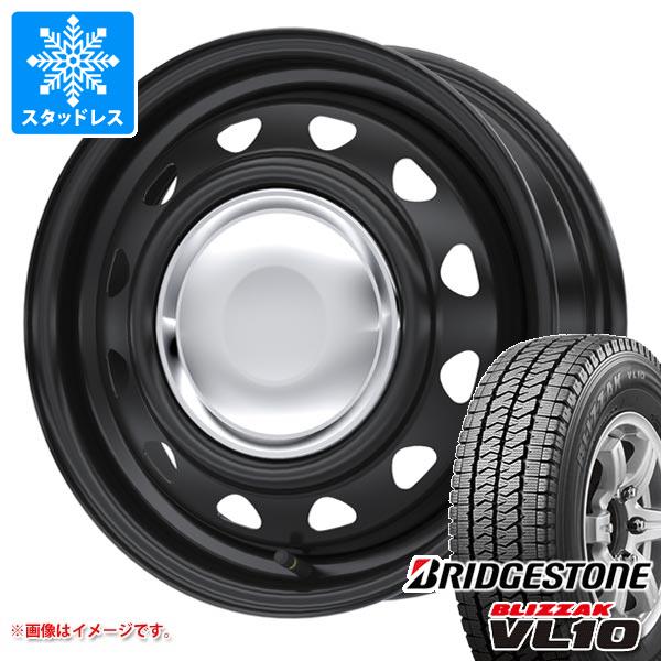 【タイヤ交換対象】スタッドレスタイヤ ブリヂストン ブリザック VL10 145/80R12 80/78N (145R12 6PR相当) ＆ ネオキャロ 3.5-12 タイヤホイール4本セット145/80-12 BRIDGESTONE BLIZZAK VL10