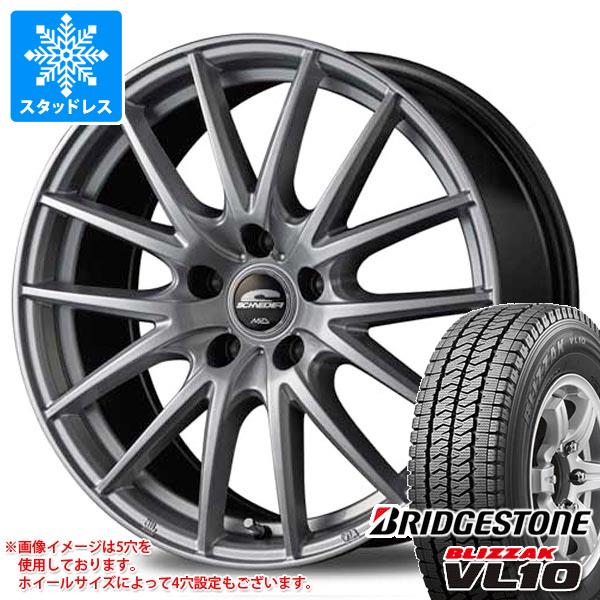 【タイヤ交換対象】スタッドレスタイヤ ブリヂストン ブリザック VL10 145/80R12 80/78N (145R12 6PR相当) ＆ シュナイダー SQ27 4.0-12 タイヤホイール4本セット145/80-12 BRIDGESTONE BLIZZAK VL10