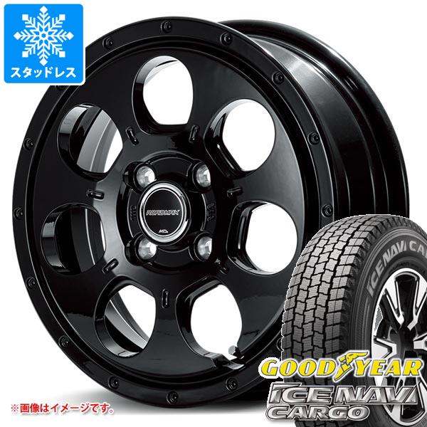 【タイヤ交換対象】エブリイバン DA17V用 スタッドレス グッドイヤー アイスナビカーゴ 145/80R12 80/78N (145R12 6PR相当) ロードマックス マッドエージェント タイヤホイール4本セット