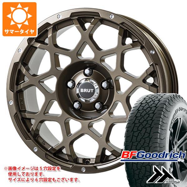 【タイヤ交換対象】ランドクルーザー プラド 150系用 サマータイヤ BFグッドリッチ トレールテレーンT/A 265/65R17 112T アウトラインホワイトレター ブルート BR-55 7.5-17 タイヤホイール4本セット