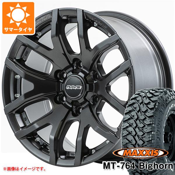 【タイヤ交換対象】サマータイヤ 265/70R17 118/115Q 8PR マキシス MT-764 ビッグホーン ホワイトレター レイズ デイトナ F6 ゲイン 8.0-17 タイヤホイール4本セット