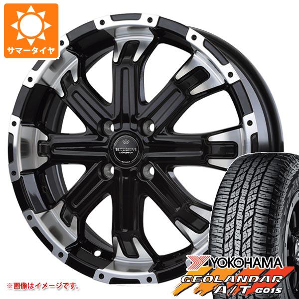 【タイヤ交換対象】サマータイヤ 165/55R15 75H ヨコハマ ジオランダー A/T G015 ブラックレター バドックス ロクサーニ バトルシップ4 5.0-15 タイヤホイール4本セット