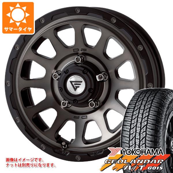 【タイヤ交換対象】5本セット ジムニーシエラ JB74W用 サマータイヤ ヨコハマ ジオランダー A/T G015 225/70R16 103H ブラックレター デルタフォース オーバル 6.0-16 タイヤホイール5本セット