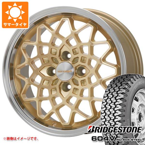 【タイヤ交換対象】キャリイ DA16T用 サマータイヤ ブリヂストン 604V RD-604 スチール 165R14 6PR (165/80R14 91/90N相当) MLJ ハイペリオン カルマ 5.0-14 タイヤホイール4本セット