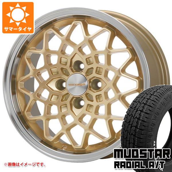 【タイヤ交換対象】エブリイバン DA17V用 サマータイヤ マッドスター ラジアル A/T 165/65R14 79S ホワイトレター MLJ ハイペリオン カルマ 5.0-14 タイヤホイール4本セット