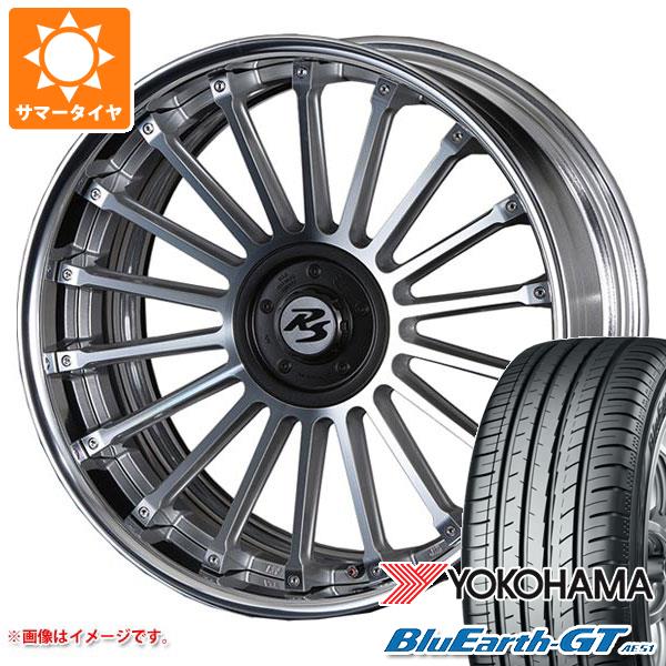 【タイヤ交換対象】サマータイヤ 235/35R19 91W XL ヨコハマ ブルーアースGT AE51 クリムソン RS CV フィン 8.0-19 タイヤホイール4本セット