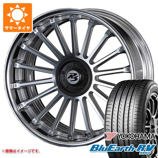 【タイヤ交換対象】サマータイヤ 225/40R19 93W XL ヨコハマ ブルーアースRV RV03 クリムソン RS CV フィン 8.0-19 タイヤホイール4本セット