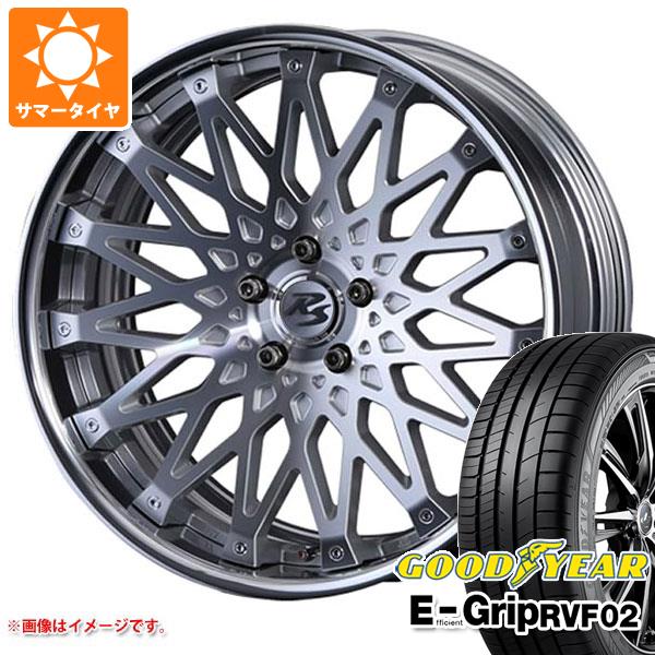 【タイヤ交換対象】サマータイヤ 225/45R19 96W XL グッドイヤー エフィシエントグリップ RVF02 クリムソン RS CV ワイヤー 8.0-19 タイヤホイール4本セット