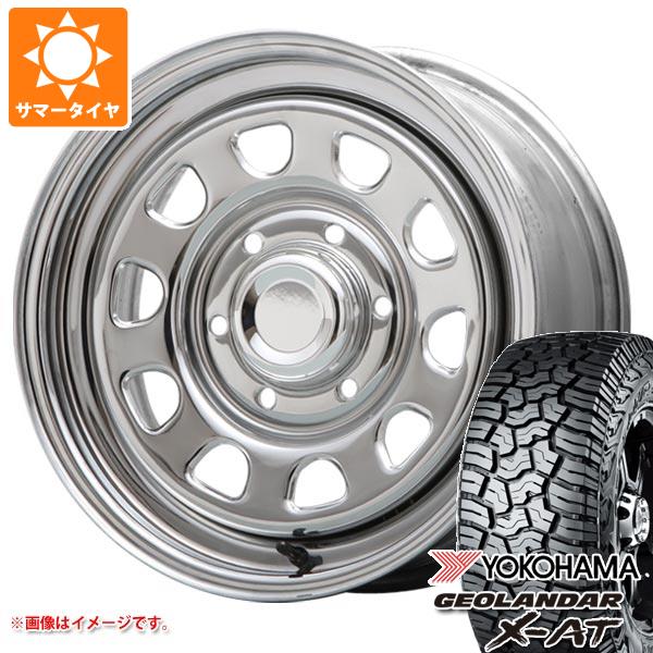 【タイヤ交換対象】ハイエース 200系用 2025年製 サマータイヤ ヨコハマ ジオランダー X-AT G016 LT215/70R16 100/97Q ブラックレター MLJ デイトナ SS 7.0-16 タイヤホイール4本セット