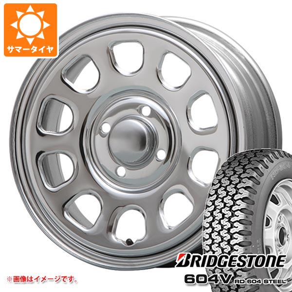 【タイヤ交換対象】キャリイ DA16T用 サマータイヤ ブリヂストン 604V RD-604 スチール 165R14 6PR (165/80R14 91/90N相当) MLJ デイトナ SS 5.0-14 タイヤホイール4本セット