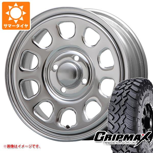 【タイヤ交換対象】アトレーワゴン S300系用 サマータイヤ グリップマックス マッドレイジ M/T 185R14C 102/100Q ホワイトレター MLJ デイトナ SS 5.0-14 タイヤホイール4本セット