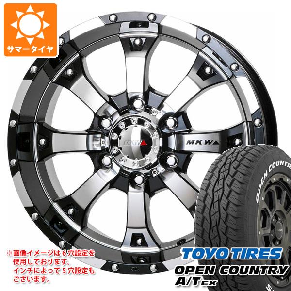 【タイヤ交換対象】デリカD:5用 2024年製 サマータイヤ トーヨー オープンカントリー A/T EX 215/70R16 100H アウトサイドホワイトレター MKW MK-46 7.0-16 タイヤホイール4本セット