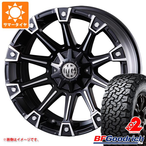 キーワード265/70R17 265/70-17 2657017 702140 17インチ sum1509bfgatko2 All-Terrain T/A KO2 BFGoodrich BFG グッドリッチ AllTerrain 夏タイヤ 春タイヤ A/T wh3cn02mymonst CRIMSON MG MONSTER MYRTLE GEAR マーテルギア 国産車用 4本セット summertire タイヤ取付対象 タイヤ取付可能 タイヤ交換可能ホイールスペックホイール名MG MONSTERMG モンスタータイプ1ピース 国産車用 輸入車用カラーマットブラックポリッシュセンターキャップ付属(車種により装着できない場合があります)ナット無しホイールサイズ備 考7.0-17 5/114.3 127 +358.0-17 6/139.7 +20ナットについてトヨタ、ホンダ、ミツビシ、レクサスなどの一部車種は純正ナットが使用できません。ホイールセットをご購入される方は同時にナットのご購入をおすすめいたします。ナットのサイズや個数につきましては当店でお車に合わせて最適なものをご用意いたします。