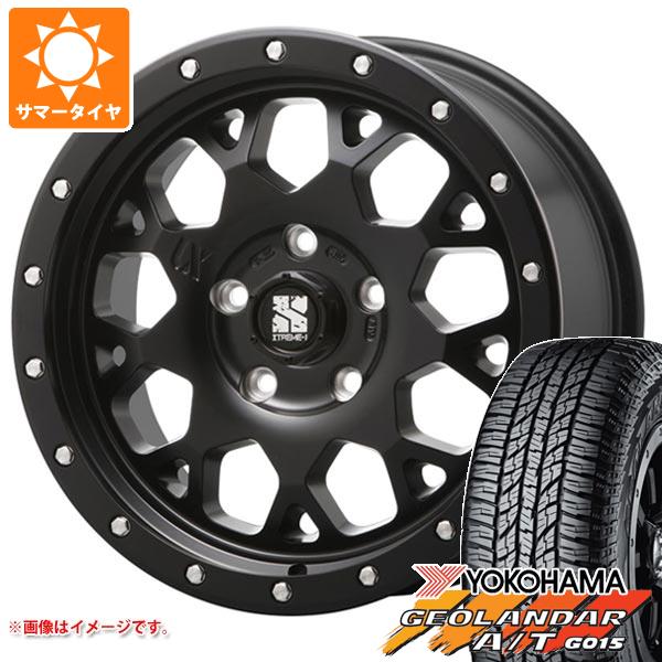【タイヤ交換対象】T32エクストレイル用 サマータイヤ ヨコハマ ジオランダー A/T G015 225/70R16 103H ブラックレター MLJ エクストリームJ XJ04 7.0-16 タイヤホイール4本セット