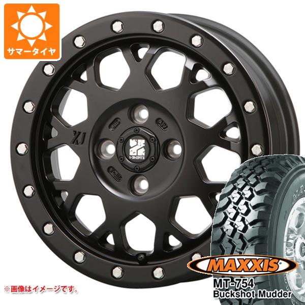 サマータイヤ 195R14 106/104R 8PR マキシス MT-754 バックショットマッダー アウトラインホワイトレター MLJ エクストリームJ XJ04 4.5-14 タイヤホイール4本セット