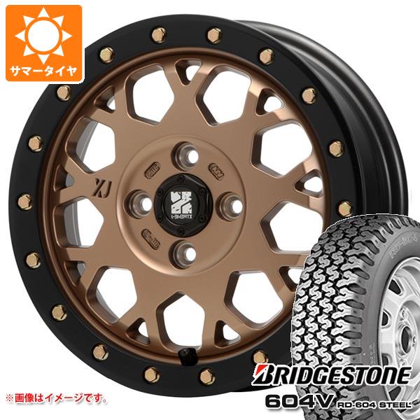 【タイヤ交換対象】キャリイ DA16T用 サマータイヤ ブリヂストン 604V RD-604 スチール 165R14 6PR (165/80R14 91/90N相当) MLJ エクストリームJ XJ04 4.5-14 タイヤホイール4本セット