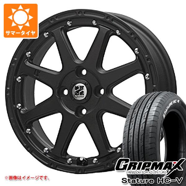 【タイヤ交換対象】ハイゼットカーゴ S320系用 サマータイヤ グリップマックス スタチャー HC-V 145/80R12 80/78Q ホワイトレター MLJ エクストリームJ 4.0-12 タイヤホイール4本セット