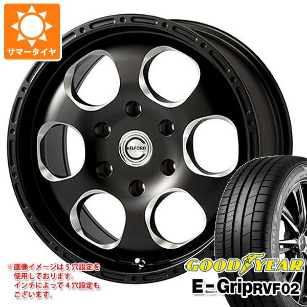 【タイヤ交換対象】ニッサン T31エクストレイル用 サマータイヤ グッドイヤー エフィシエントグリップ RVF02 215/65R16 98H エルフォード ブラッドストック ワンピース 7.0-16 タイヤホイール4本セット