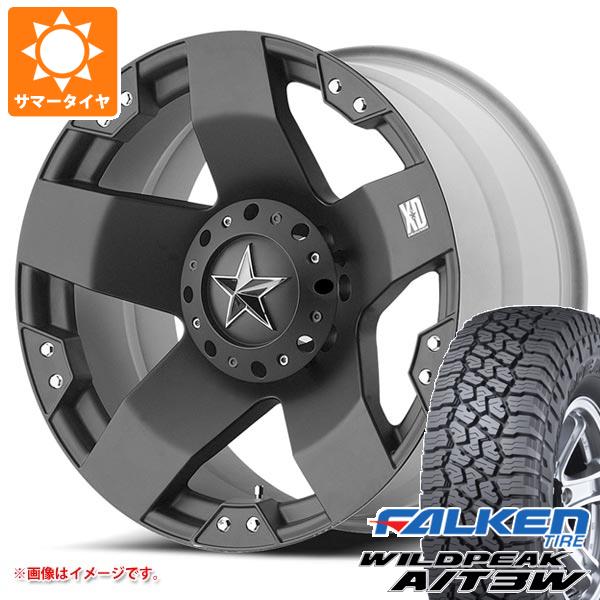 【タイヤ交換対象】ハイラックス 120系用 サマータイヤ ファルケン ワイルドピーク A/T3W 275/55R20 117T XL KMC XD775 ロックスター 8.5-20 タイヤホイール4本セット